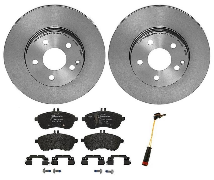 Mercedes Brakes Kit - Brembo Pads and Rotors Front (295mm) (Low-Met) 2124211312 - Brembo 1539195KIT